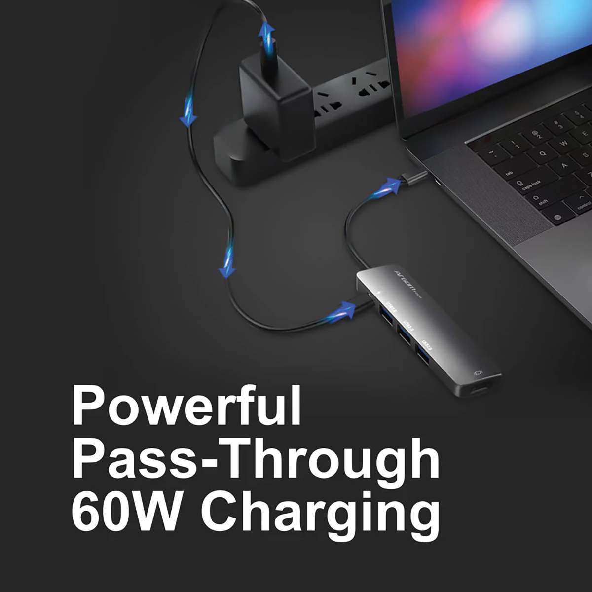 Adaptador Hub Argomtech Oneaxess de Aluminio 5 en 1 USB Tipo C